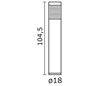 Balise de jardin YAIZA IP65 E27 100W 104,5cm anthracite