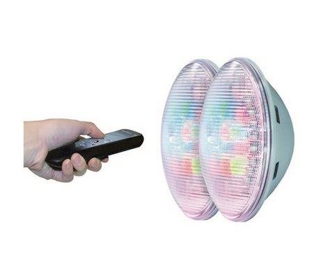 Kit 2 Lampe PAR56 RGB 27W Wireless + télécommande