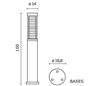 Balise de jardin MAXIMA-PLUS IP55 24W 2G11 Transparent anthracite