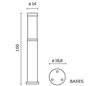 Balise de jardin MAXIMA-PLUS IP55 24W 2G11 Opalee anthracite