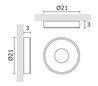 Appliques extérieures VIENA IP65 LED 12W 1700lm 3K Blanc