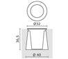 Lampe encastrable extérieur SOFIA IP67 LED 27W 3900lm 3K Inox
