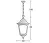 Suspension extérieure QUADRA IP44 E27 anthracite