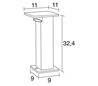 Balise de jardin ALEA IP66 LED 5W 250l 4K rouille