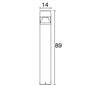 Balise de jardin LAVINIA IP44 18W GX24 q2 Acciaio Zincato