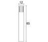 Balise de jardin MATERA IP65 E27 60W 85cm Noir