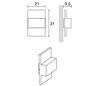 Appliques extérieures ALIANO IP54 E27 18W anthracite