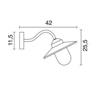 Appliques extérieures BRIXEN IP55 E27 60W opaque Noir