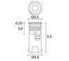 Lampe encastrable extérieur VIBO IP67 LED 2W 210lm 3K Inox