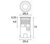 Lampe encastrable extérieur VIBO IP67 LED 3W 290lm 4K Inox