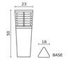 Balise de jardin REIN IP67 42W GX24 q4 anthracite