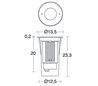 Lampe encastrable extérieur ENNA IP67 LED 12W 1440lm 3K Inox