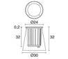 Lampe encastrable extérieur CATANIA IP67 LED 26W 2884lm 4K Inox