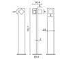 Balise de jardin LEDCUB IP55 LED 2x5W 2x270lm rouille