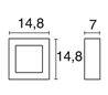 Appliques extérieures BOX IP65 LED 8,7W 800lm 4K Blanc