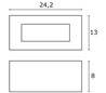 Appliques extérieures RECTANGLE LED 13W 1190lm 3K Blanc