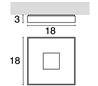 Appliques extérieures VIENA SQ IP65 LED 12W 1700lm 3K Blanc