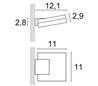 Appliques extérieures VIENA SQ IP65 LED 4,3W 400lm 3K Blanc