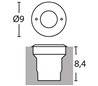 Lampe encastrable extérieur ICAZA IP67 LED 4,3W 400lm 3K Inox Rond
