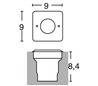 Lampe encastrable extérieur ICAZA IP67 LED 4,3W 400lm 3K Inox Carré