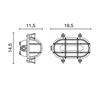 Appliques extérieures OTTONE IP54 E27 ovale Laiton vieilli