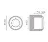 Lampe encastrable extérieur ZIP IP65 GX53 Inox Rond