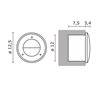 Lampe encastrable extérieur ZIP IP65 GX53 gris Rond