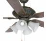 Ventilateur de plafond avec lumière de couleur brun - Design Course phare
