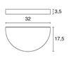 Appliques extérieures ARC IP65 LED 15W 2000lm 3K gris