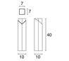 Balise de jardin ARISTIDE STEEL IP65 GU10 Marfil