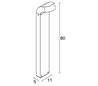 Balise de jardin STICK IP54 LED 13W 800lm 3K Gr