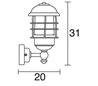 Appliques extérieures ISEO IP65 E27 Laiton vieilli