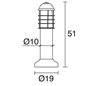 Balise de jardin ISEO IP65 E27 Laiton vieilli