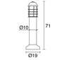 Balise de jardin ISEO IP65 E27 Laiton vieilli