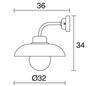 Appliques extérieures ANECY IP44 E27 Laiton vieilli