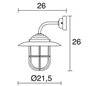 Appliques extérieures GRASS IP44 E27 Laiton vieilli