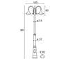 Lampadaire extérieur 3L PANA IP65 LED 34W 3600lm 4K anthracite