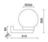 Appliques extérieures ALIA IP43 60W E27 Noir