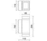 Appliques extérieures mur ANIBAL IP44 GU10 2x35W anthracite