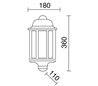 Appliques extérieures ARCO IP43 70W E27 Blanc verre Transparent