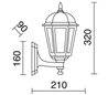 Appliques extérieures BAMBO IP43 70W E27 Noir