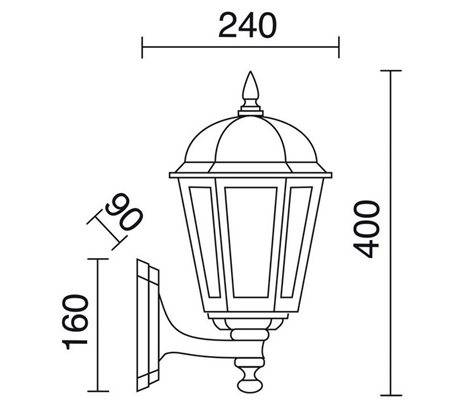 Appliques extérieures BAMBO IP43 70W E27 Noir