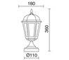 Balises de jardin BAMBO IP43 70W E27 Noir