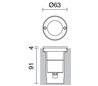 Lampes encastrable extérieur GLASS IP67 LED 1x1W Inox