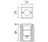 Lampes encastrable extérieur square GLASS IP67 LED 1x1W Inox