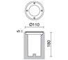 Lampes encastrable extérieur BORA IP67 GU10 35W Inox