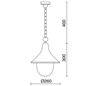 Suspension extérieure CAM IP44 60W E27 Noir