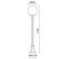 Balises de jardin CAST IP43 75W E27 Noir