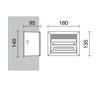 Lampes encastrable extérieur au mur DALI IP66 LED 2,7W gris.