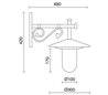 Appliques extérieures DELTA IP44 60W E27 ng/cuivre
